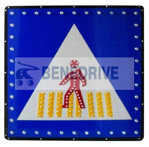 SOLAR PEDESTRIAN SIGN